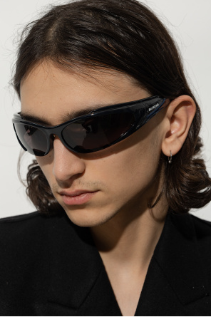 Black 'Reverse Xpander Rectangle' sunglasses Balenciaga - Jet